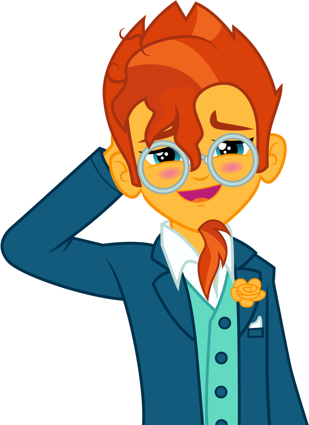 Sunburst At The Dance By Cloudyglow - Equestria Girls Sunburst (1001x1406)