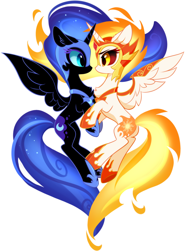 Nightmare Moon And Daybreaker - My Little Pony Daybreaker And Nightmare Moon (808x1024)