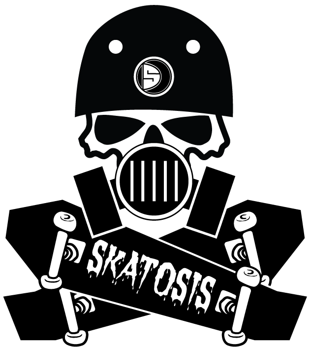 Skatosis /skāt Ōsəs/ Noun - Skateboarding Logo (720x720)