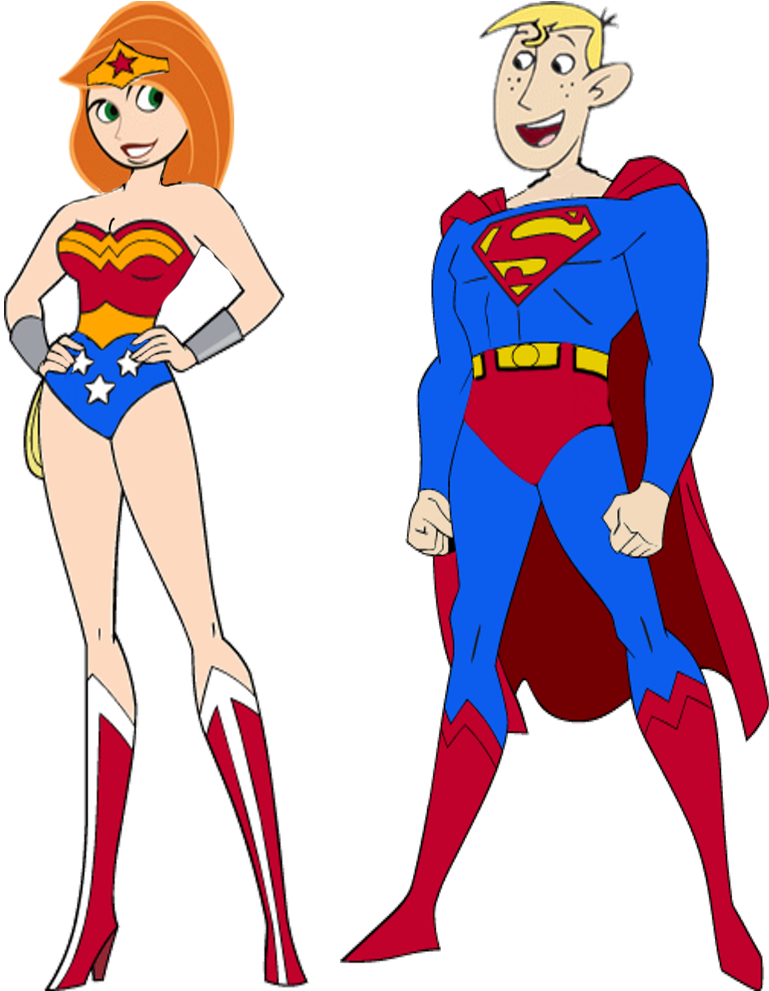 Darthraner83 21 1 Kim And Ron As A Super Couple By - Scooby Doo Wonder Woman (782x990)