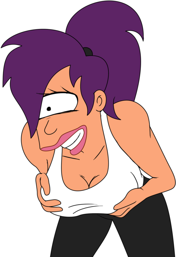 Face Hair Man Woman Facial Expression Nose Child Purple - Leela Futurama Hentai Gif (680x915)