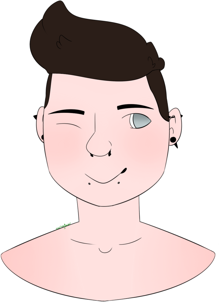 Either Doing A Rock And Roll Symbol With One Hand And - Cartoon (760x1051)