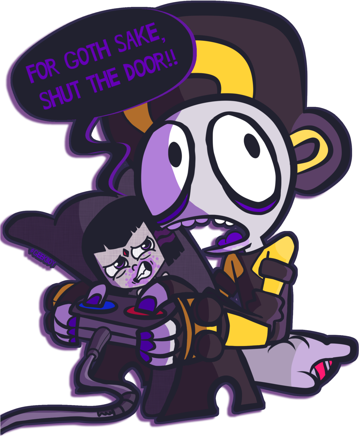 Pizza Purple Cartoon Fictional Character Violet - Rebeltaxi Art (1280x1468)