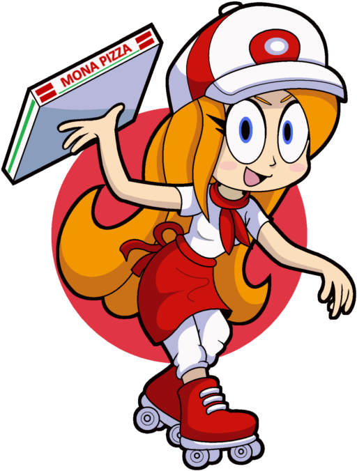 Warioweek 06 Mona Pizza By The Driz - Mona Warioware Art (575x700)