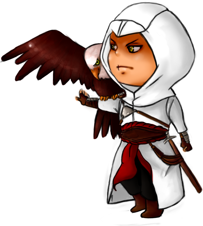 Altair Chibi Y El Aguila By Ymira2010 - Assassins Creed Chibi Png (720x960)