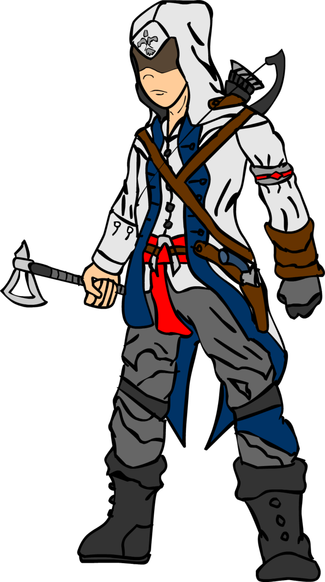 Conner Assassins Creed 3 By Nekotuco - Cartoon (668x1197)