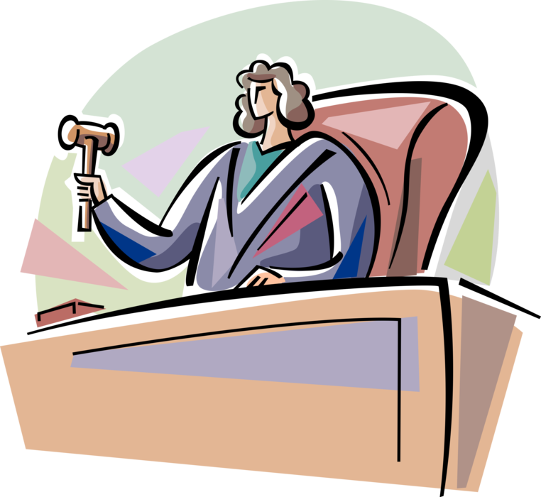 Vector Illustration Of Judicial Law Court Judge Makes - Vector Illustration Of Judicial Law Court Judge Makes (762x700)