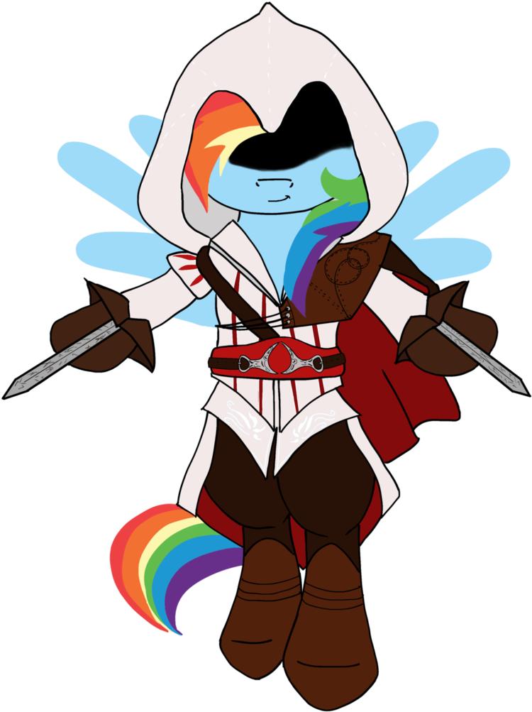 Assassin Rainbow Dash By Animalpainter - Drawing (752x1063)