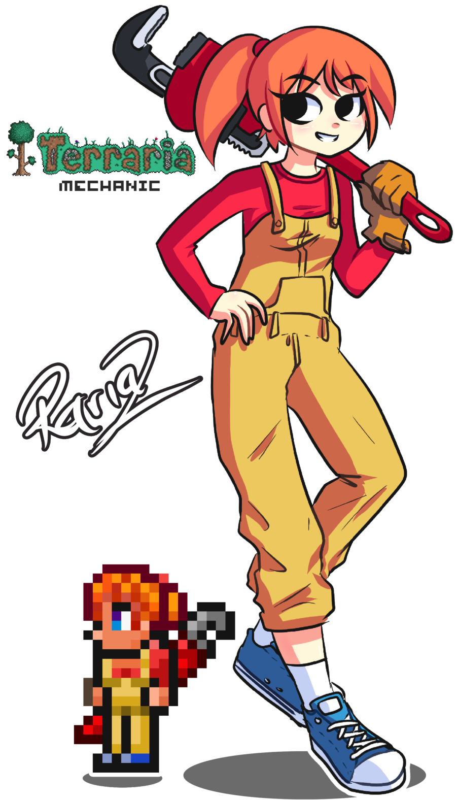 Mechanic Terraria By Rariaz - Terraria (900x1600)