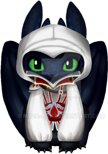 Assassin Toothless By Mzza-art - Profile Pictures For Gamers (894x894)