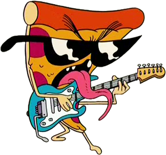 Pizza Steve Holding Guitar - Pixel Art Pizza Steve (600x602)