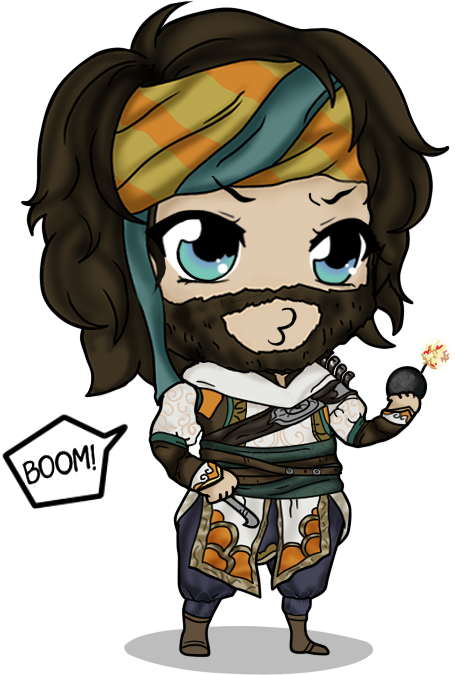Yusuf Tazim By Mibu No Ookami - Assassin's Revelations Creed Chibi (621x804)
