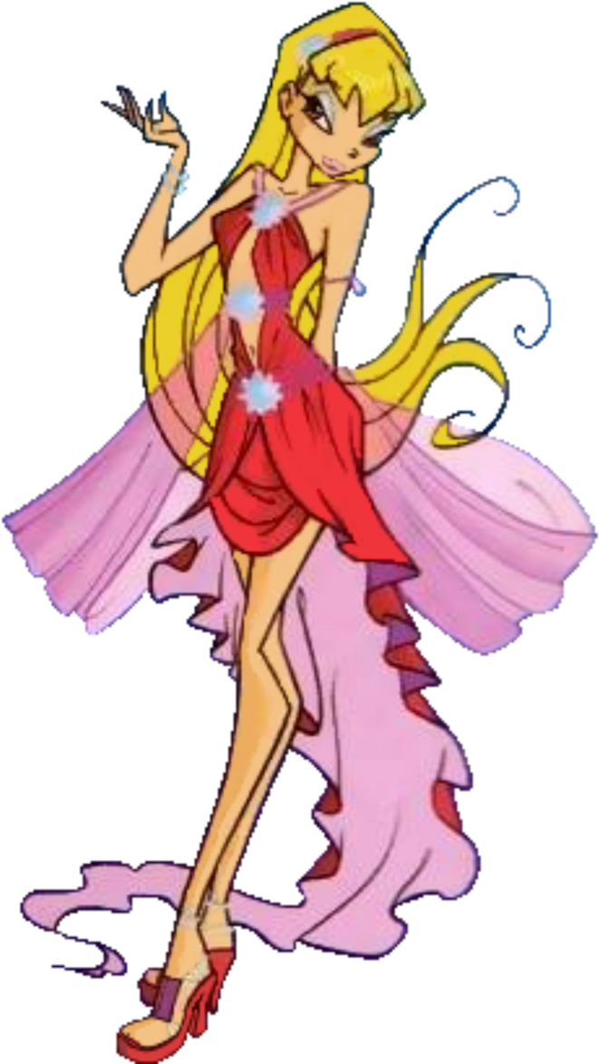 Stella Red Dress Full By Assassins-creed1999 - Winx Club Stella Season 3 Shopping (677x1179)
