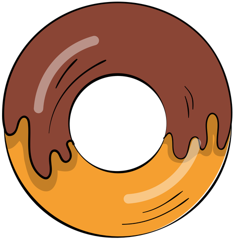 Chocolate Doughnut Cartoon Transparent Png - Doughnut (512x512)