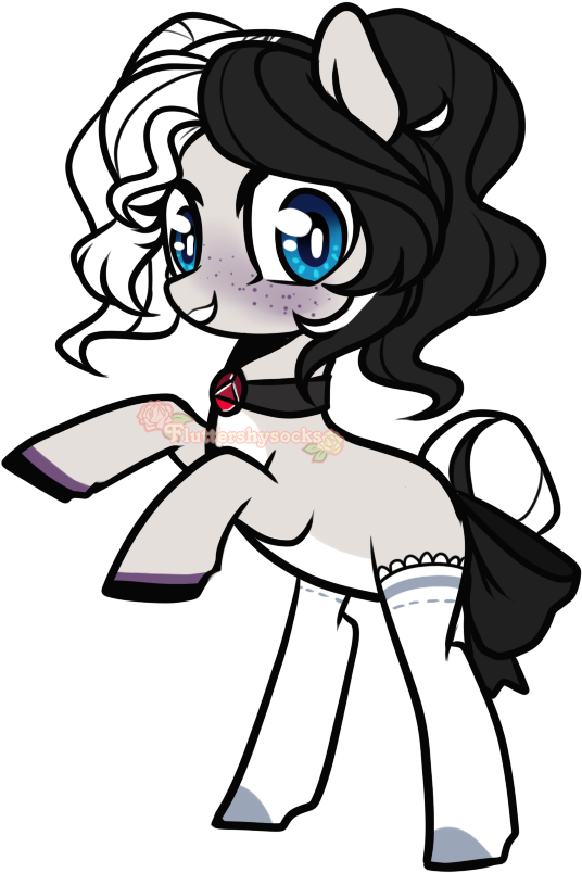 Domino By Fluttershysocks Domino By Fluttershysocks - Cartoon (576x843)