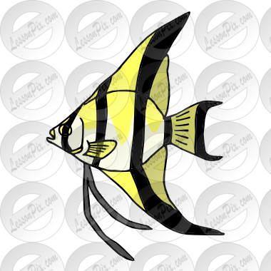Angelfish Clipart Colored Fish - Angelfish (380x380)