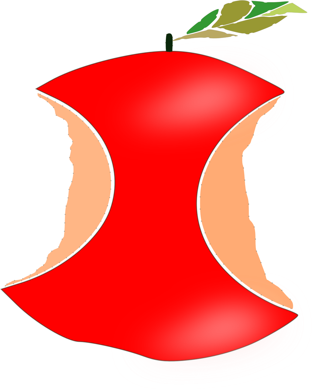 Apple Core Clipart 29, Buy Clip Art - Apple (1033x1280)