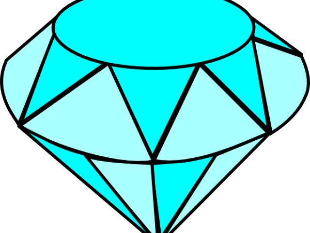 Gems Clipart Cartoon Blue - Diamond Clip Art (640x480)