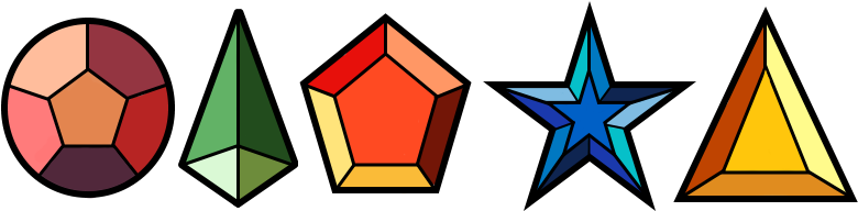 Some Gem Shapes~ By Bronze-haifisch - Haifisch (800x213)