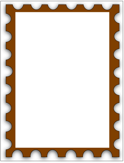 Blank Postage Stamp Template Dedicated To Susi Tekunan - Postage Stamp (444x598)