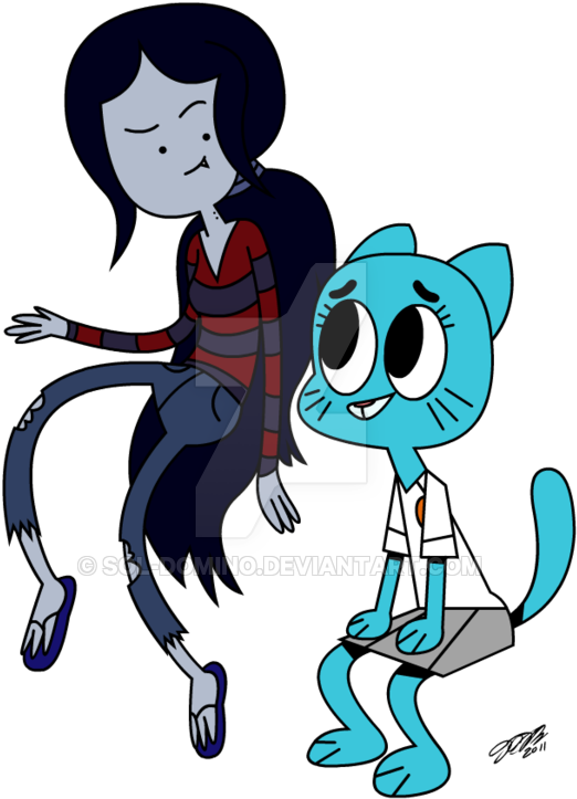 Marceline And Nicole By Sol-domino - Adventure Time Finn And Marceline (600x771)