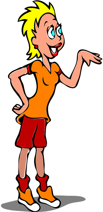 Cartoon Hiker 23, Buy Clip Art - Clipart Girl Wearing Shorts (360x720)