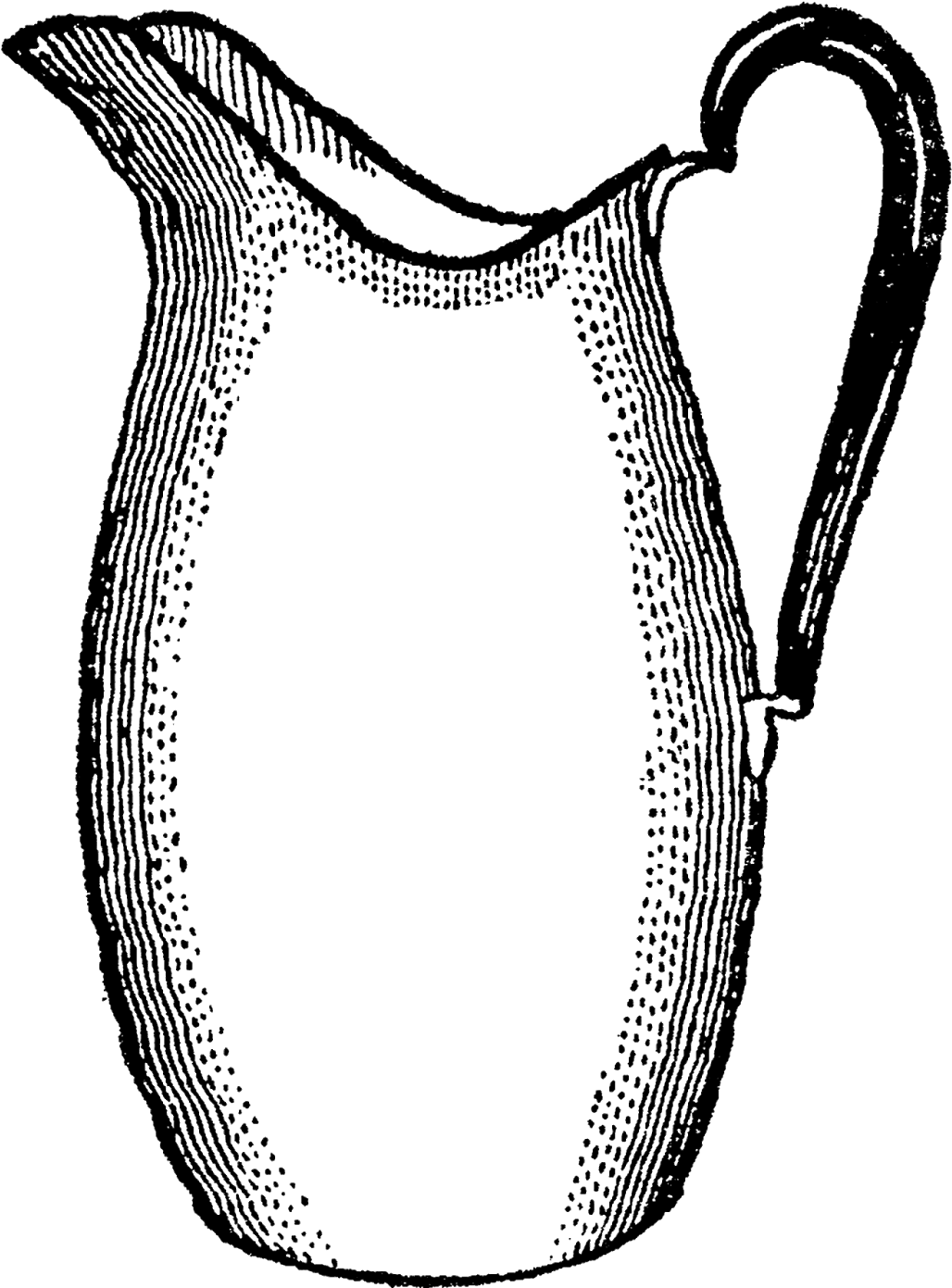 This Is A Simple, But Wonderful, Digital Image Transfer - Water Pitcher Drawing (1227x1600)