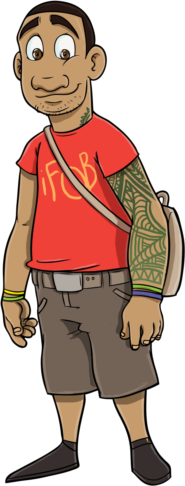 2d Polynesian Illustration Male By Kennedyf - Cartoon (900x1820)