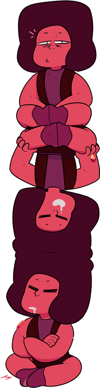 Cartoon Fictional Character - Steven Universe Ruby Anry (630x1342)