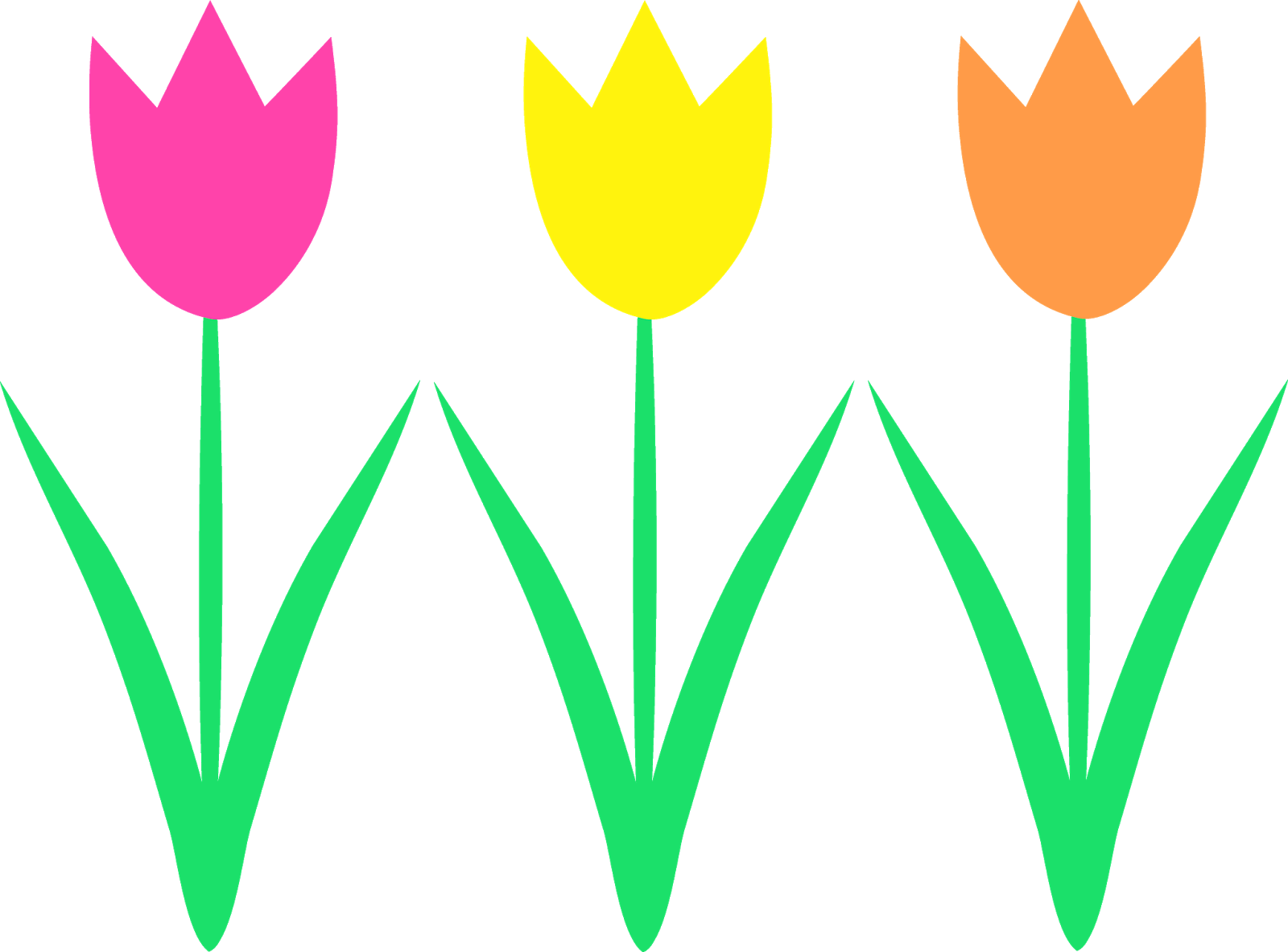 April - Spring Tulips Clip Art (1600x1183)