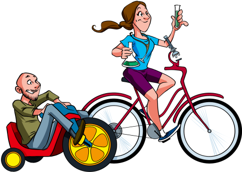 Sue Bike - Husband Wife In Bike (500x358)