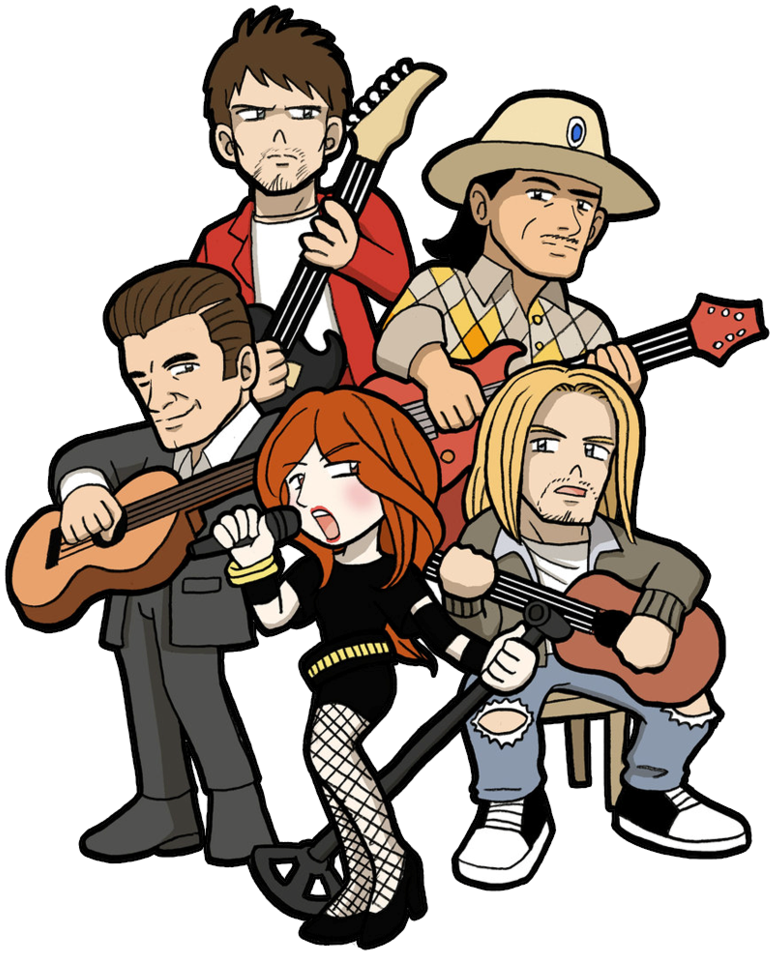 Gh5 Famous Musicians By Sandikarakhim - Cartoon (800x971)