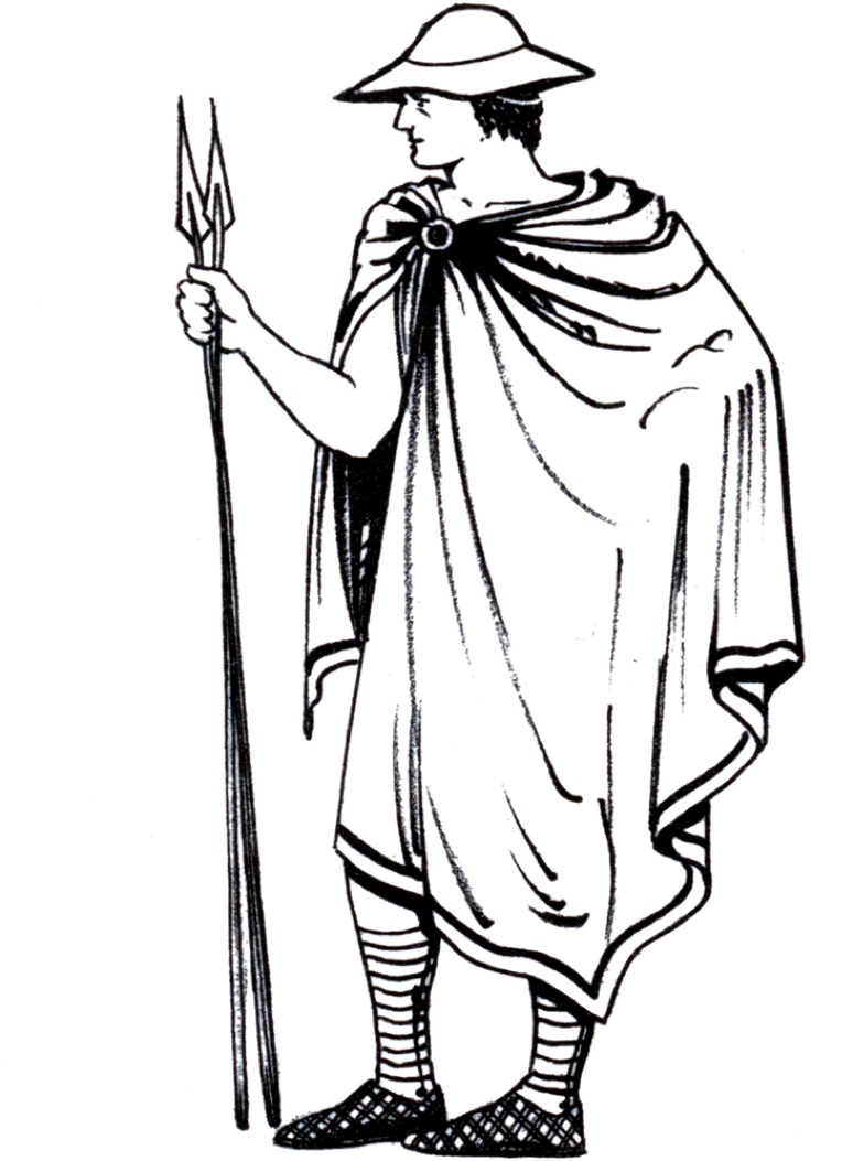 Top 10 Famous Clothes In Ancient Greece - Chlamys Greek (837x1125)