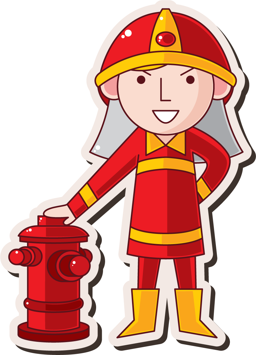 Whopping Fire Trucks - Firefighter (855x1184)