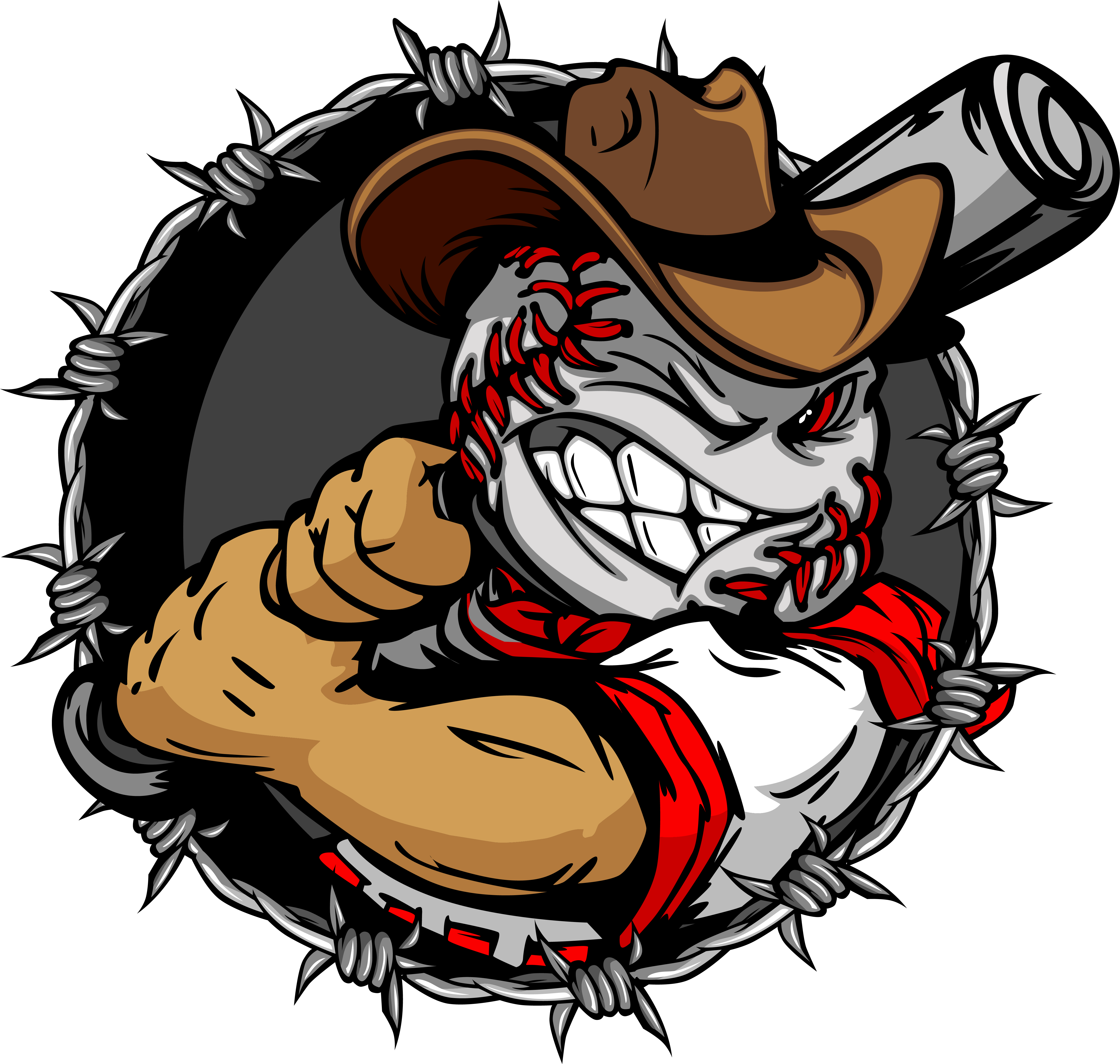 Baseball Bat Cartoon Clip Art - Major League Baseball Logo (5180x4922)