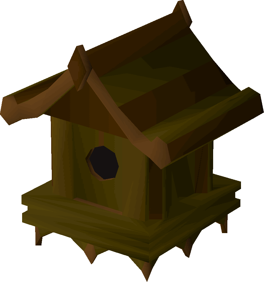 Yew Bird House Detail - Birdhouse With Special Roof (872x934)