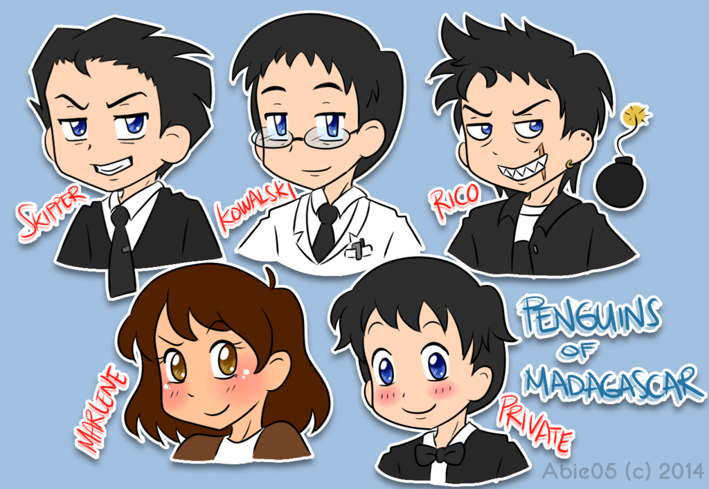 Pom Humanized Penguins And Marlene By Abie05 On Deviantart - Penguins Of Madagascar (1024x707)