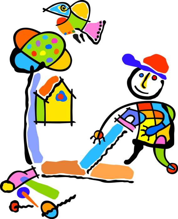 Vector Illustration Of Building Birdhouse Shelter In - Vector Illustration Of Building Birdhouse Shelter In (568x700)