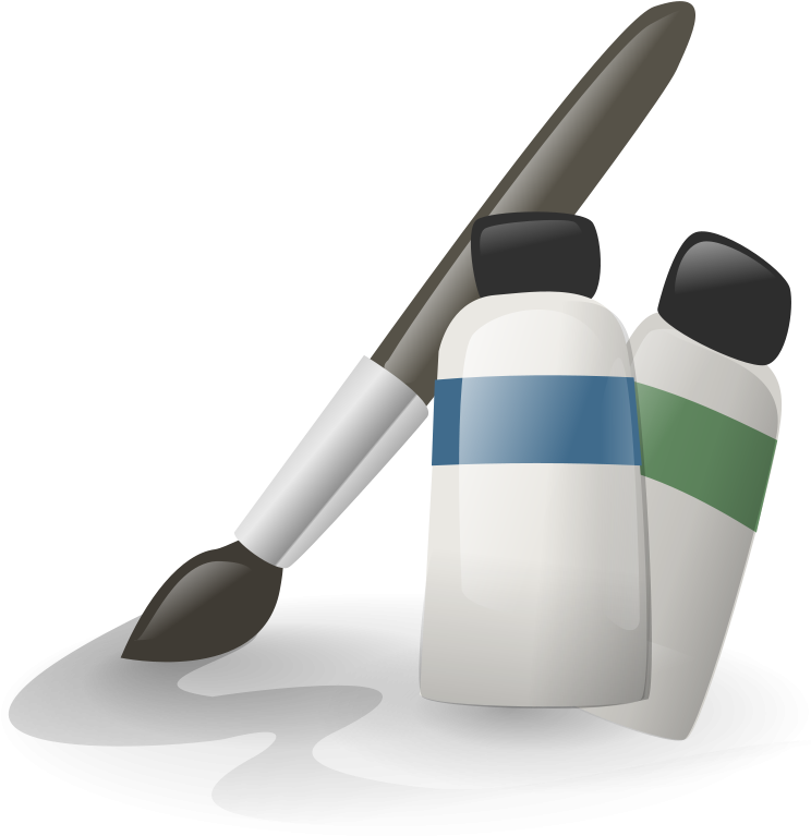 Get Notified Of Exclusive Freebies - Paint Brush And Art Supplies Charms (800x800)