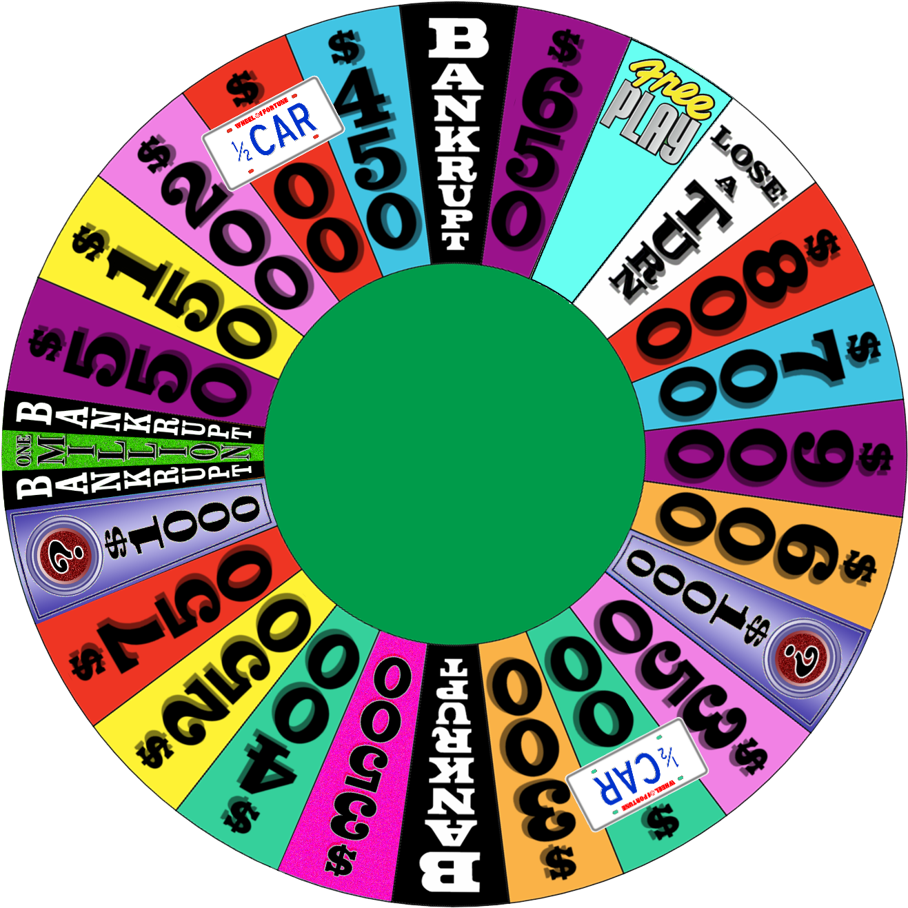 Wheel Of Fortune Mystery Round Wheel - Wheel Of Fortune (1324x1324)