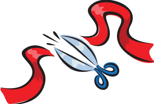 The Lyon Township Dda And The Chamber Of Commerce For - Scissors And Ribbon Clipart (500x337)