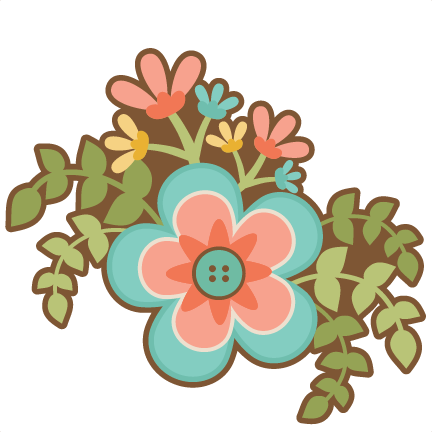Flower Group Svg Scrapbook Cut File Cute Clipart Files - Flowers Silhouette Cut File (432x432)