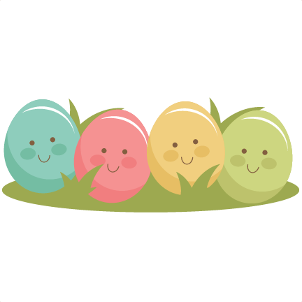 Easter Eggs Svg Cutting File Easter Svg Scrapbook Title - Cartoon (432x432)