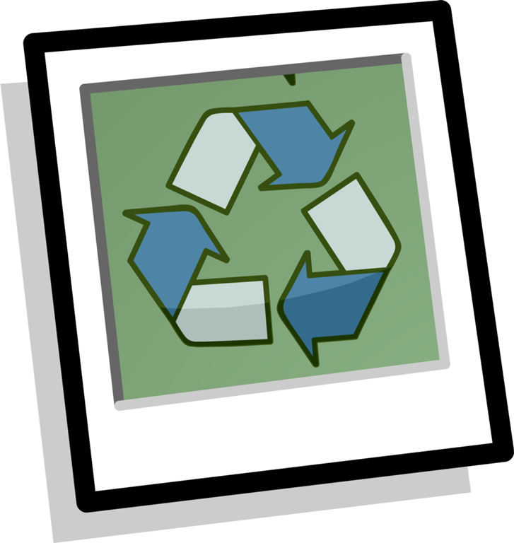 Recycle Decal Background Icon - Club Penguin Recycling Pin (727x768)