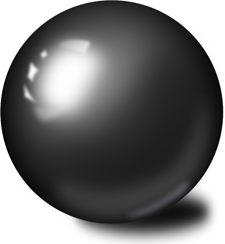 Pool Clip Art Download - 3d Black Ball Png (800x800)