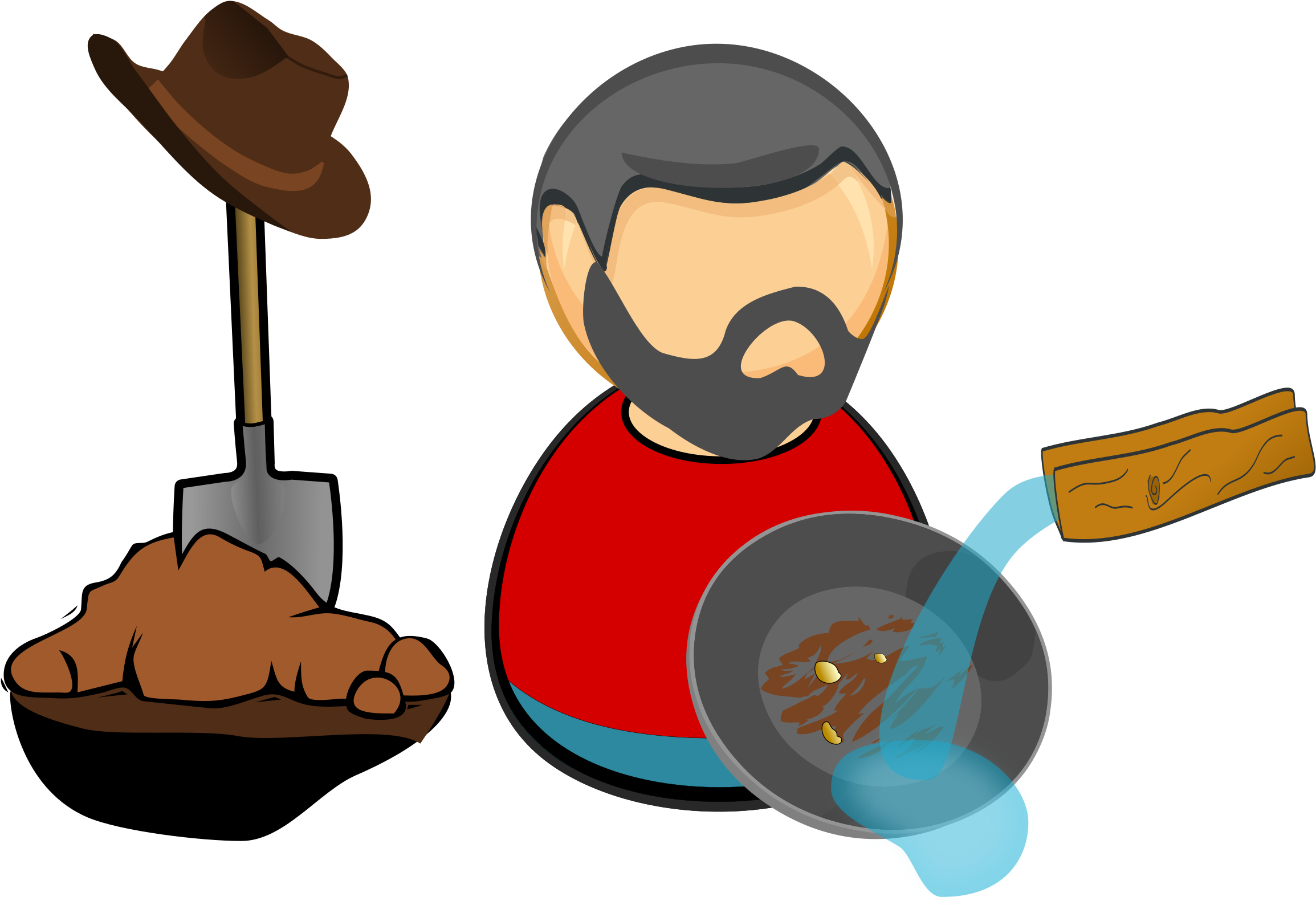 Big Image - Gold Miner Clip Art (2400x1682)