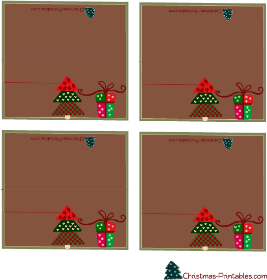 Printable Christmas Place Cards - Christmas Name For Table Printable (612x756)