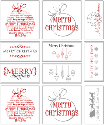 Free Printable Christmas Place Cards - Christmas Message Tags Printable (333x400)
