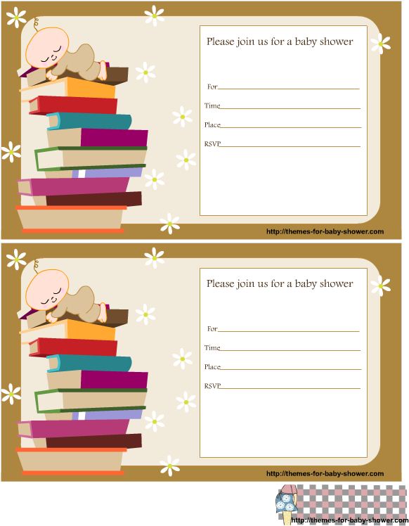 Free Printable Book Themed Baby Shower Invitations - Baby Shower (612x792)