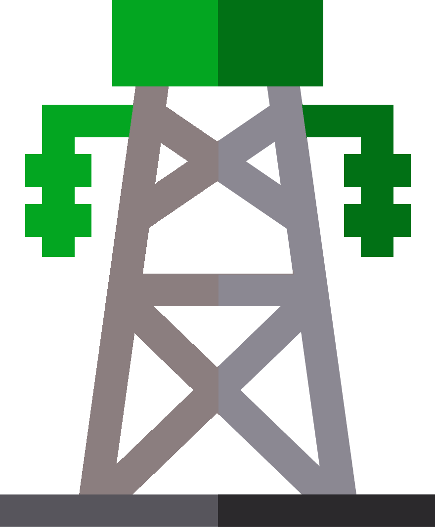 Distribution Lines And Power Substation - Icon (880x1067)